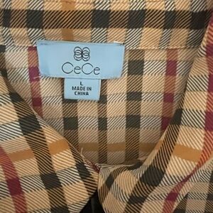 CeCe Multicolor Plaid Shirt